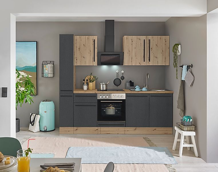 KOCHSTATION Küchenzeile Florida, Breite 240 cm, günstig online kaufen