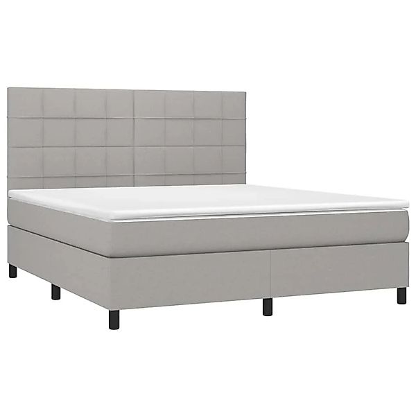 vidaXL Boxspringbett mit Matratze Hellgrau 180x200 cm Stoff 3141793 günstig online kaufen