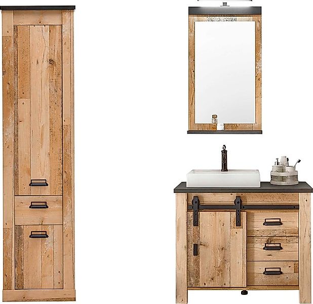 Home affaire Badmöbel-Set »SHERWOOD, Bad im modernen Design, 3-teiliges Bad günstig online kaufen