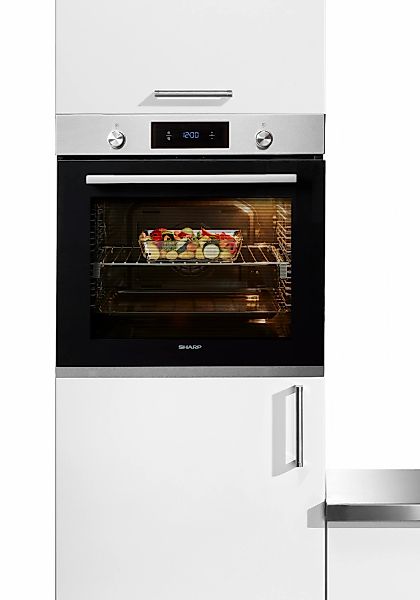 Sharp Einbaubackofen "K-71P28INM-EU" mit Vollauszug mit Pyrolyse-Selbstrein günstig online kaufen
