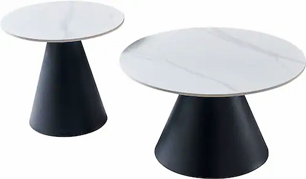 HELA Couchtisch »DUSTIN« Set, 2 Stk. tlg. 2er Set Couchtisch; rund; Sintere günstig online kaufen