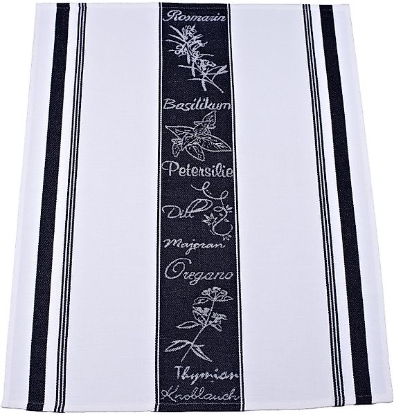 ROSS Geschirrtuch "Exclusiv" Mittelstreifen mit Kräutern, 50x70 cm günstig online kaufen