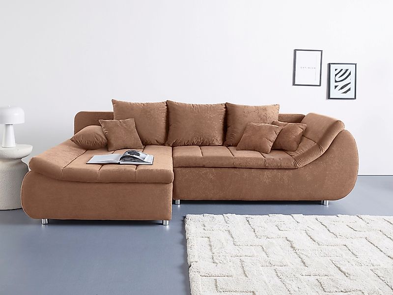 INOSIGN Ecksofa "Imola, elegant und modern, aktuelle Steppung im Sitz, bequ günstig online kaufen