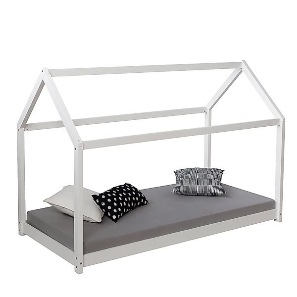 Homestyle4u Hausbett in Weiß 90 x 200 cm1849 günstig online kaufen