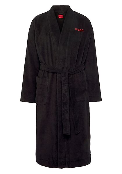 HUGO Bademantel Terry Gown, Midilänge, Baumwolle, günstig online kaufen
