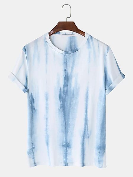 Herren Designer Gradient Ink Painting O-Ausschnitt T-Shirt günstig online kaufen
