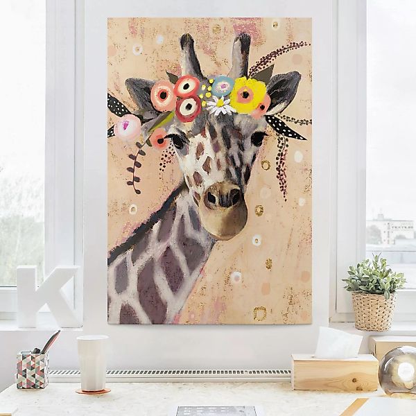 Leinwandbild - Hochformat Klimt Giraffe günstig online kaufen