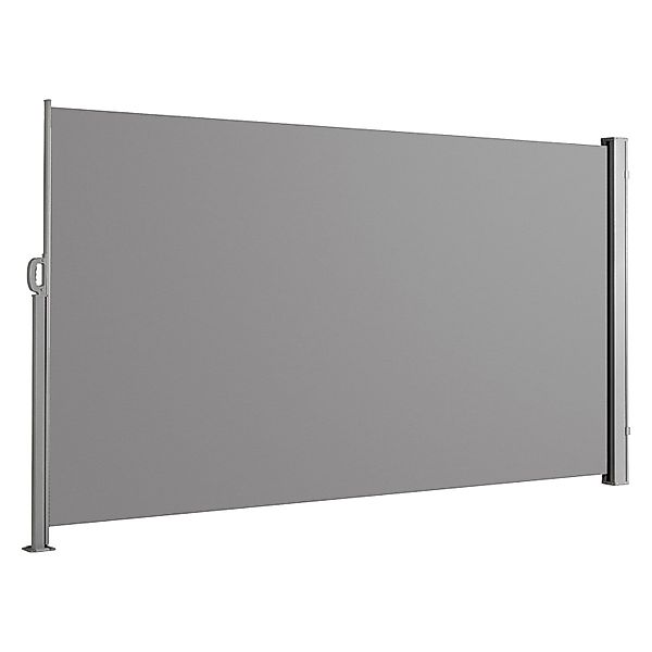 Svita Seitenmarkise Ausziehbar Sichtschutz 450x180cm Hellgrau günstig online kaufen