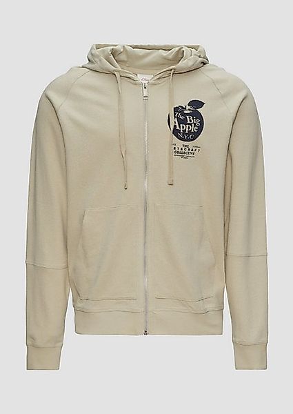 s.Oliver Allwetterjacke Leichte Sweatjacke mit Kapuze und Artwork Artwork günstig online kaufen