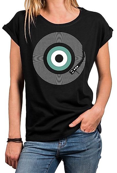 MAKAYA Print-Shirt Damen Kurzarm Baumwolle Retro Vintage 70er 80erJahre Loo günstig online kaufen