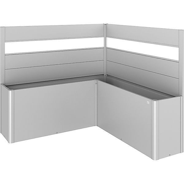 Biohort Sichtschutz Belvedere L-Form 2 Stk. m. Acrylglas Gr. L200 Silber-Me günstig online kaufen