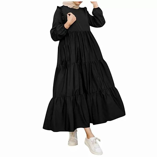 ZWY Sweatshirt Kleider FrauenDamen Casual Langarm Rundhals Einfarbig Kleid günstig online kaufen