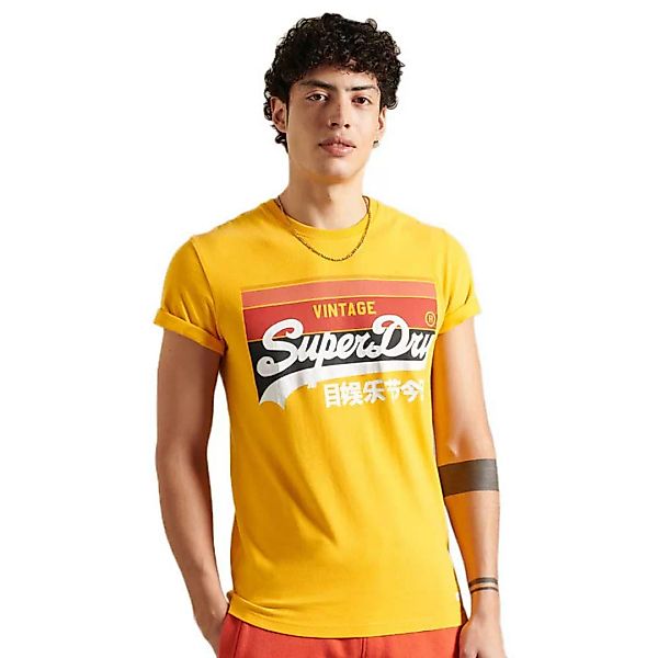 Superdry Vintage Logo Cali Stripe 220 Kurzarm T-shirt XS Utah Gold günstig online kaufen