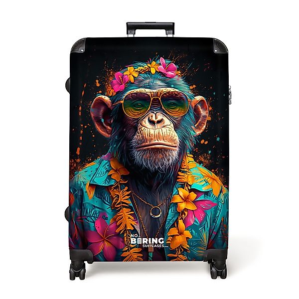 NoBoringSuitcases.com© Hartschalen-Trolley Schimpanse mit Hawaii-Bluse 77 günstig online kaufen