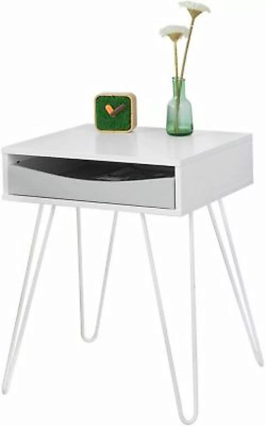 SoBuy® Nachttisch Beistelltisch mit Schublade weiß günstig online kaufen