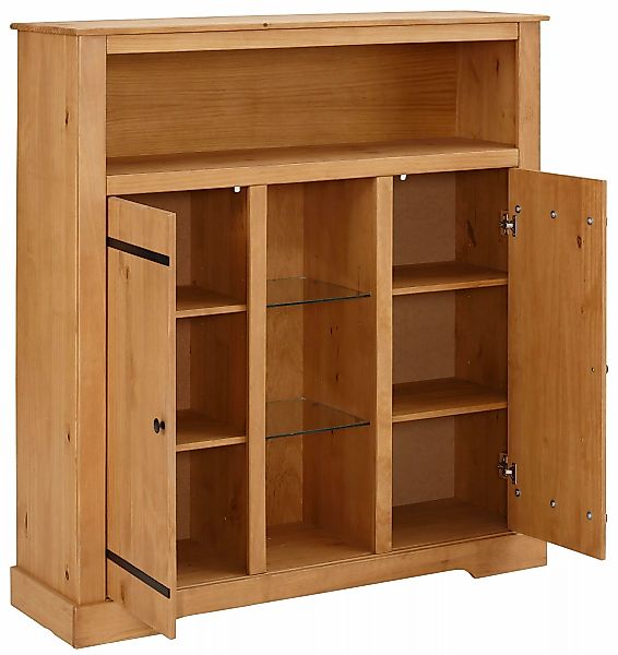 Home affaire Highboard, Stauraumschrank aus massivem Kiefernholz, Breite 12 günstig online kaufen