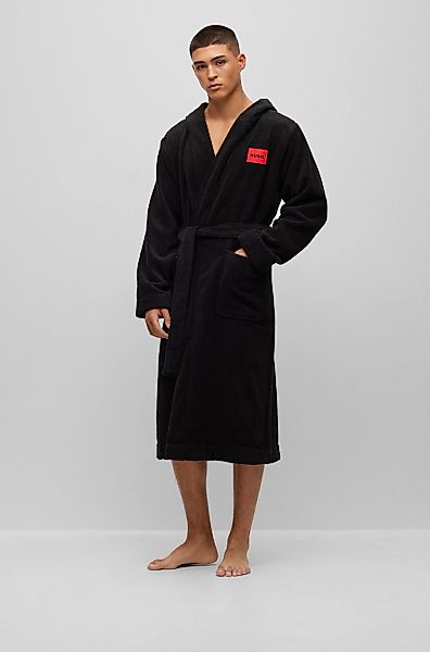 HUGO Bademantel Terry Gown Hooded, Midilänge, günstig online kaufen