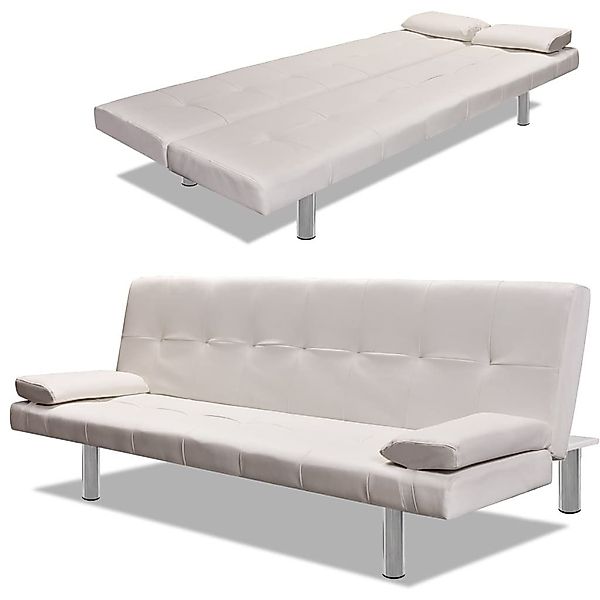 ZMH Schlafsofa mit 2 Kissen Kunstleder günstig online kaufen