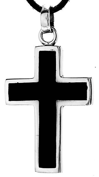 Kiss of Leather Kettenanhänger Kreuz Schwarz günstig online kaufen