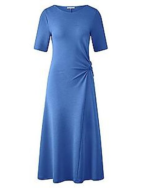 Jersey-Kleid Rundhals-­Ausschnitt Efixelle blau günstig online kaufen