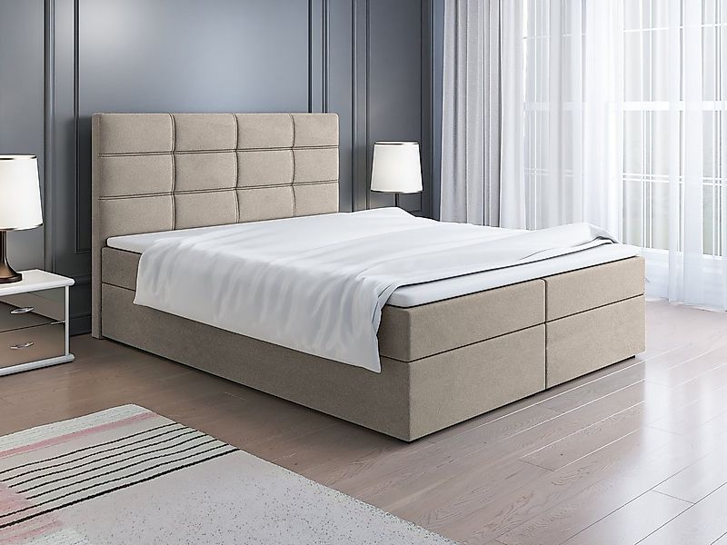 Fun Möbel Boxspringbett Schlafzimmerbett CHARLIE (inkl. Kaltschaumtopper, i günstig online kaufen