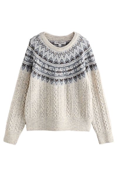 Next Strickpullover Langärmeliger Weihnachtspullover (1-tlg) günstig online kaufen