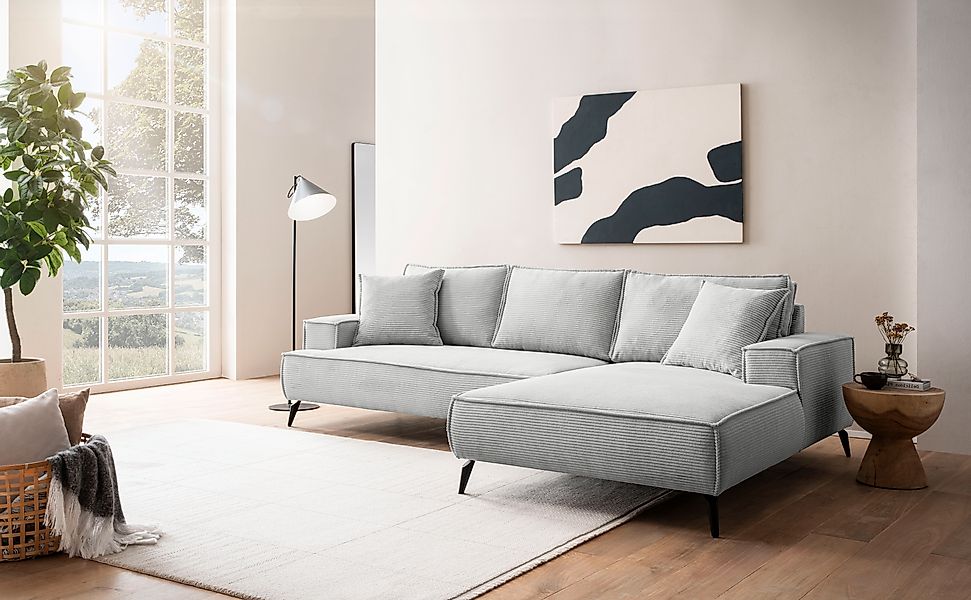 andas Ecksofa »TVINNU, L-Form in Cord, Sofa«, wahlweise Recamiere rechts/li günstig online kaufen