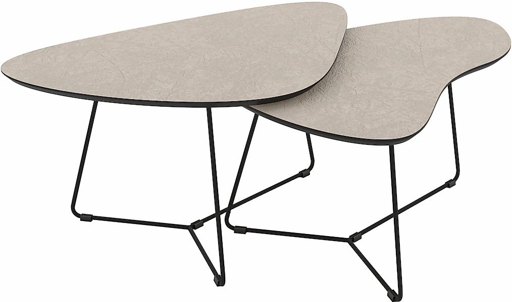 HELA Couchtisch "PISA" Set, 2 Stk. tlg. 2er Set, Platten in Nierenform, gef günstig online kaufen