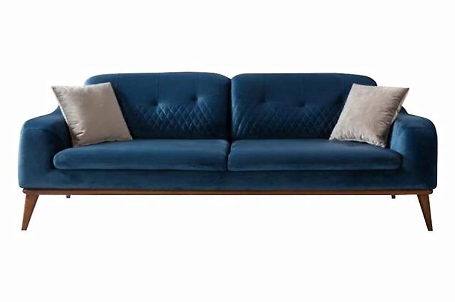 JVmoebel Sofa Blaue Couch Wohnzimmer Dreisitzer Sitzpolster Couchen Sofa, M günstig online kaufen
