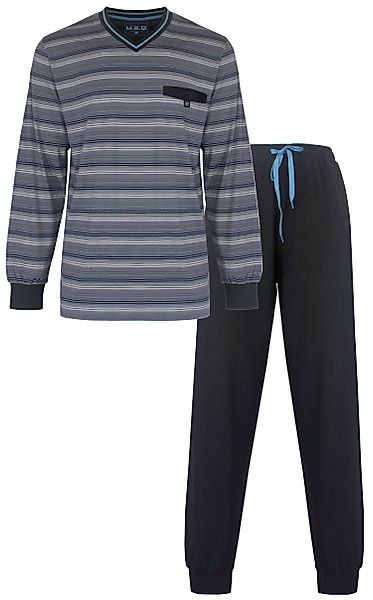 M.E.Q. Schlafanzug Herren Pyjama lang (2 günstig online kaufen