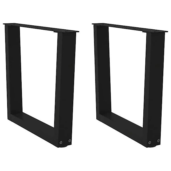 vidaXL Couchtischbeine V-Form 2 Stk Schwarz 50x42-43,3 cm Stahl 4012628 günstig online kaufen