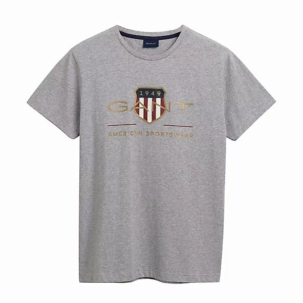 Gant T-shirt Logo Grau - Größe M günstig online kaufen