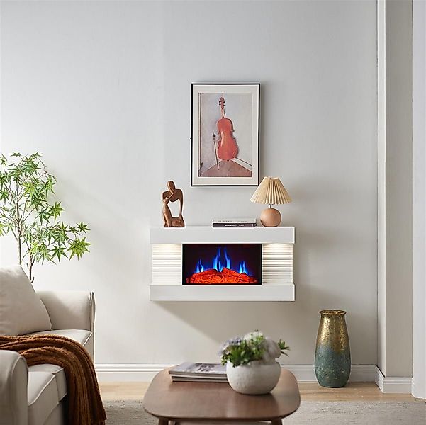 Balderia Elektrokamin Elektrokamin BALDERIA Ida – Wandkamin - Weiss, 3D Fla günstig online kaufen