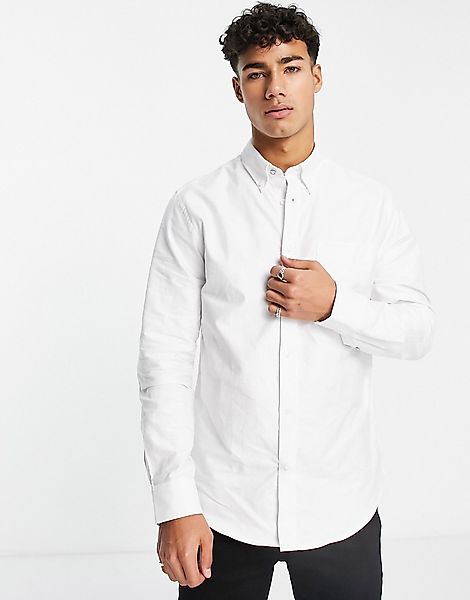 Ben Sherman – Langärmliges Oxford-Hemd-Weiß günstig online kaufen
