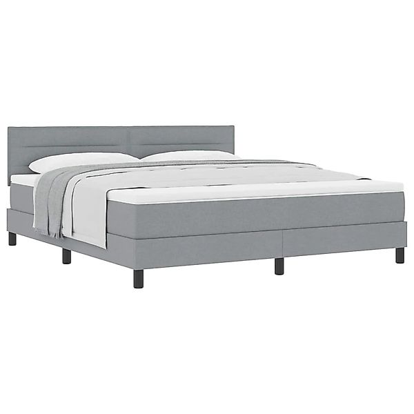 vidaXL Boxspringbett mit Matratze Hellgrau 180 x 200 cm Stoff 3338629 günstig online kaufen