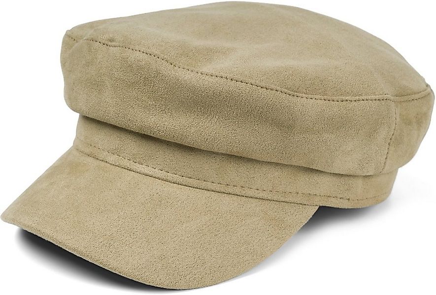styleBREAKER Ballonmütze Ballonmütze Einfarbig Veloursleder Optik (1-St) günstig online kaufen