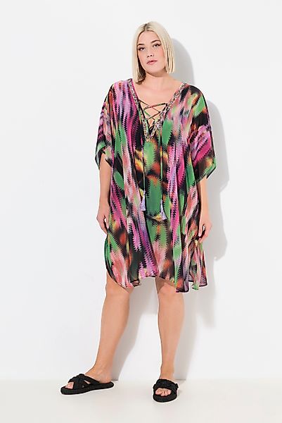 Ulla Popken Jerseykleid Tunika Schnürung Oversized günstig online kaufen