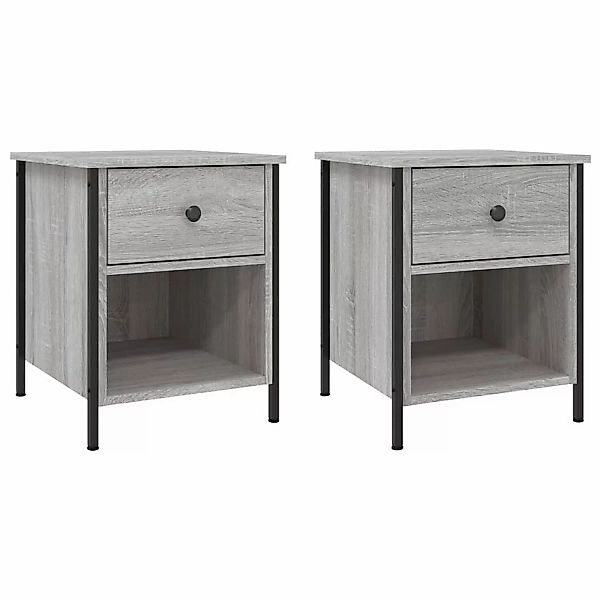 vidaXL Nachttische 2 Stk Grau Sonoma 40x42x50 cm Holzwerkstoff günstig online kaufen