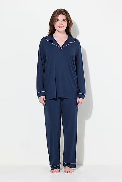 Ulla Popken Pyjama Pyjama Zweiteiler Zierpaspeln günstig online kaufen