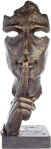 Casablanca by Gilde Dekofigur Skulptur Silence, bronzefarben/grau (1 St), b günstig online kaufen