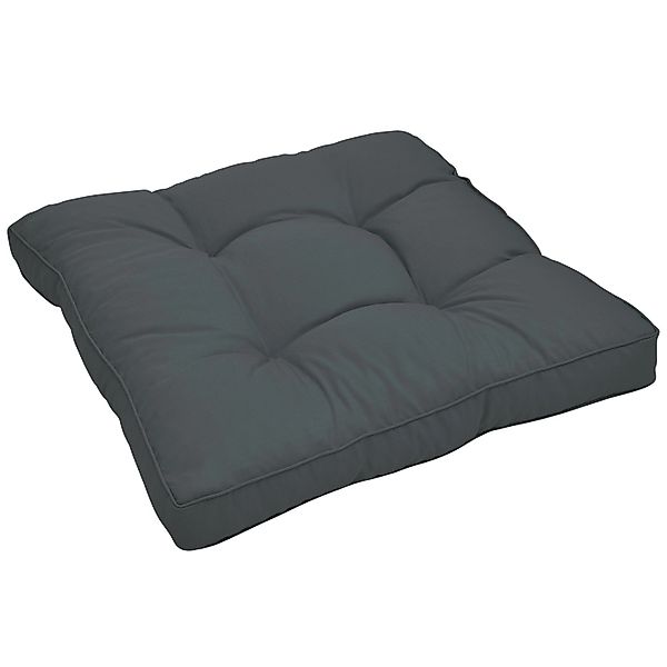 Beautissu Xluna Loungekissen Sitz 60x60x10cm Graphitgrau günstig online kaufen