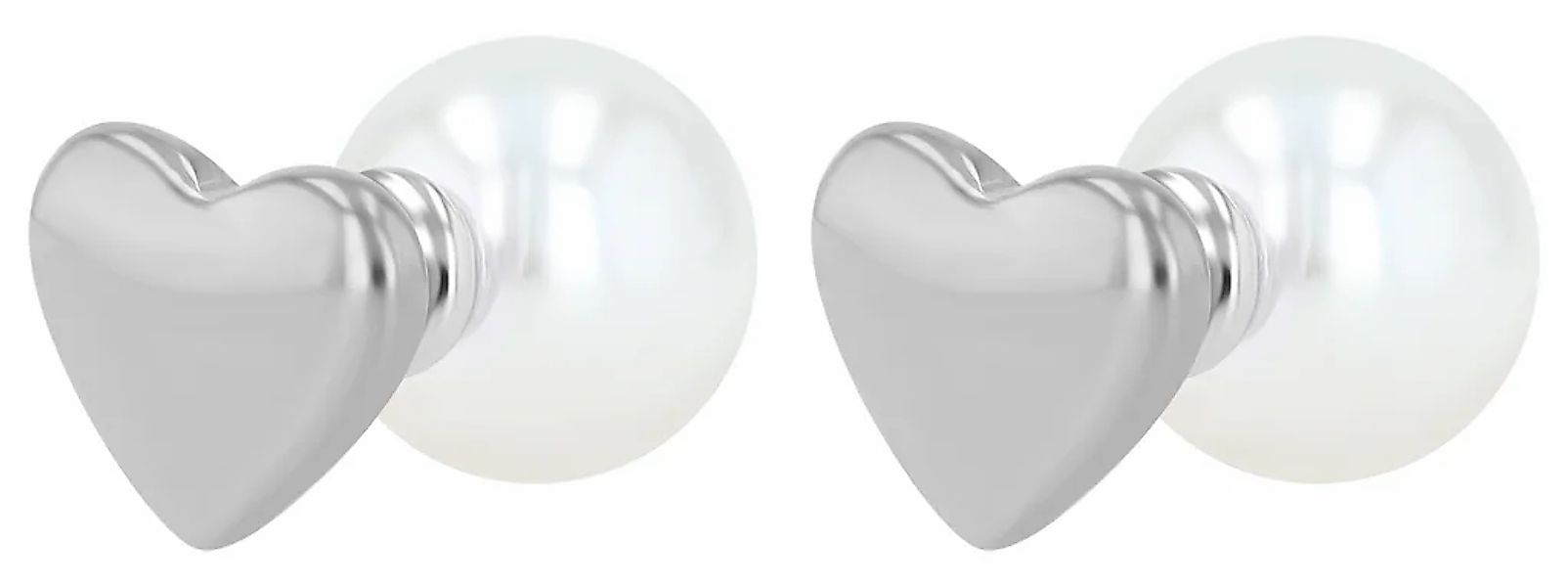 Adelia´s Paar Ohrhänger "Damen Ohrringe – Ohrstecker Herz aus Edelstahl mit günstig online kaufen