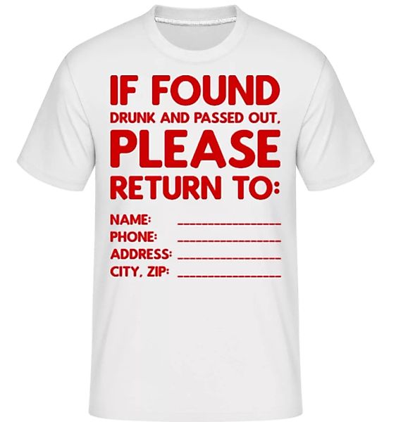 Please Return To · Shirtinator Männer T-Shirt günstig online kaufen