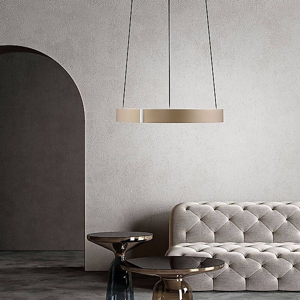 LED-Hängelampe PURE E-Clipse, bronce, Ø 50 cm, CCT günstig online kaufen