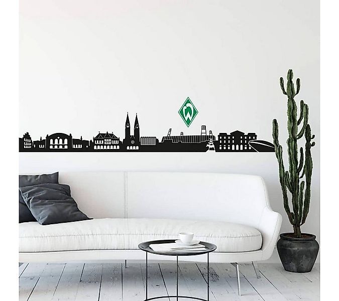 Werder Bremen Wandtattoo Fußball Wandtattoo SV Werder Bremen Stadt Skyline günstig online kaufen