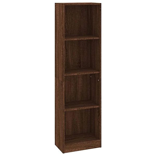 VidaXL Bücherregal 4 Fächer Braun Eichen-Optik 40x24x143 cm günstig online kaufen