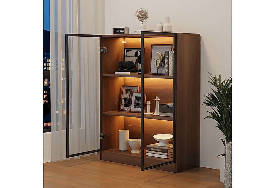 MODFU Vitrine Glasvitrine mit Beleuchtung aus 16 verschiedenen (Vitrinensch günstig online kaufen