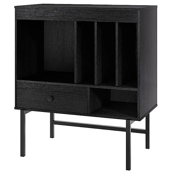 Costway Plattenspieler-Ständer Modern Beistellschrank Aus Holz Schwarz günstig online kaufen