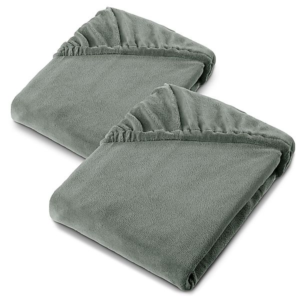 aqua-textil Spannbettlaken Feelwell Spannbettlaken Fleece 2erSet günstig online kaufen