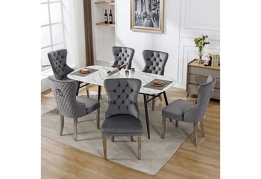 Flieks Esszimmerstuhl (6 St), 6er Set Polsterstuhl Wohnzimmerstuhl Küchenst günstig online kaufen
